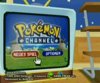 Startbildschirm Pokémon Channel